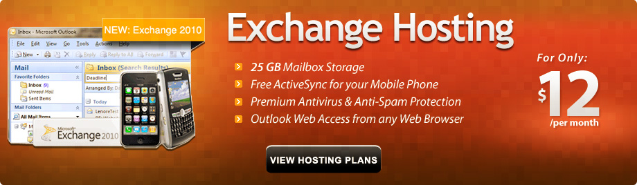 Cloud Exchange 2010 Email Hosting